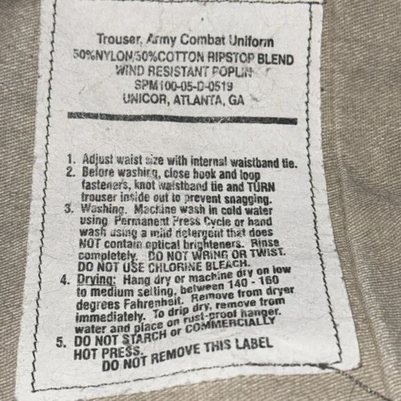 Army Camouflage Combat Trousers Large Shorty With Button Fly - Picture 5 of 11